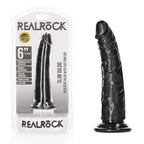 RealRock Realistic Slim Dildo 6 Inch – Soft-Touch 15.5 cm Dildo Black > Dildos > Slim Dildos