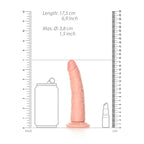 REALROCK Realistic Slim Dildo 15.5 cm Curved Veined Silicone Dildo > Dildos > Slim Dildos