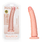 RealRock Slim Dildo with Suction Cup 7 Inch Beige