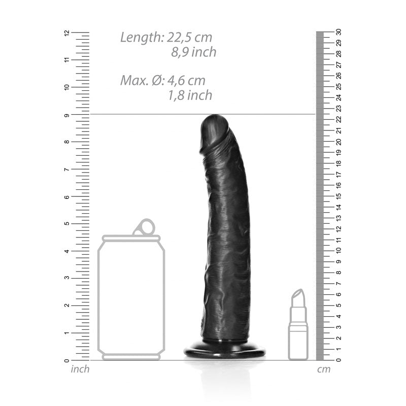 Realrock Realistic Slim Dildo with Suction Cup 20.5 Centimeter 8 Inch Dong DONGS