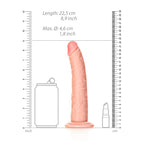 RealRock Realistic Slim Dildo with Suction Cup – 20.5cm Dildo > Dildos > Slim Dildos