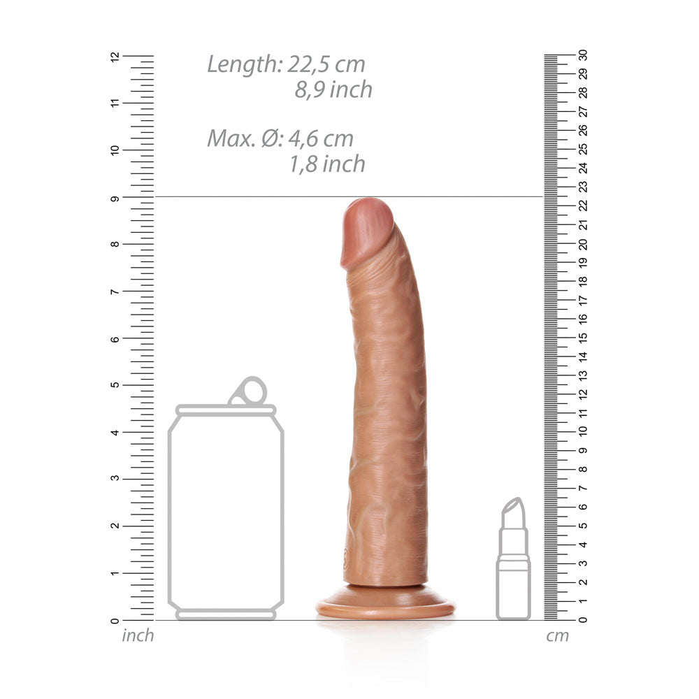 Realrock Realistic Slim Dildo With Suction Cup 20.5cm > Dildos > Slim Dildos