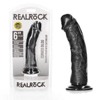 RealRock Realistic Curved Dildo with Suction Cup – 15.5 cm Dildo Black > Dildos > Realistic Dildos