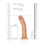 RealRock Realistic Curved Dildo with Suction Cup 7 Inch Tan