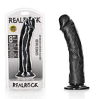 RealRock Realistic Curved Dildo with Suction Cup – 20 cm Dildo Black > Dildos > Realistic Dildos