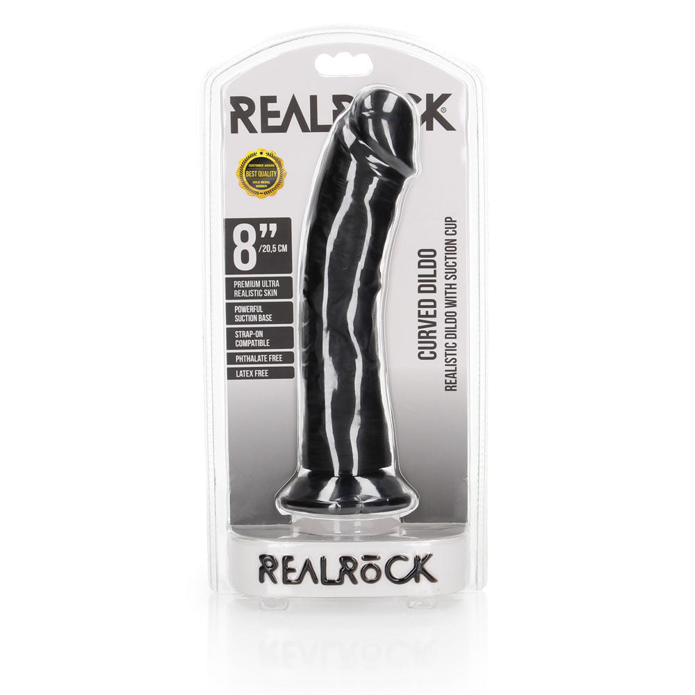 RealRock Realistic Curved Dildo with Suction Cup – 20 cm Dildo > Dildos > Realistic Dildos