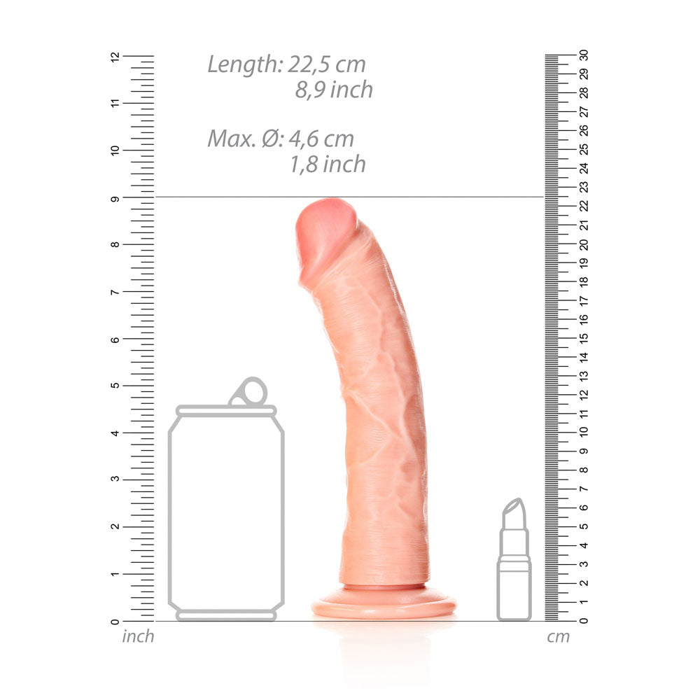 RealRock Curved Dildo with Suction Cup 8 Inch