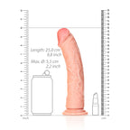 RealRock Regular Curved Dildo with Suction Cup (Natural) – 23 cm Length 5.5 cm Diameter Realistic Dong > Dildos > Large Dildos