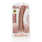 RealRock Realistic Curved Dildo with Suction Cup 9 Inch Tan