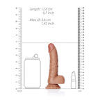 RealRock Realistic Regular Curved Dong with Balls (Tan) – 15.5 cm Length Dildo > Dildos > Slim Dildos