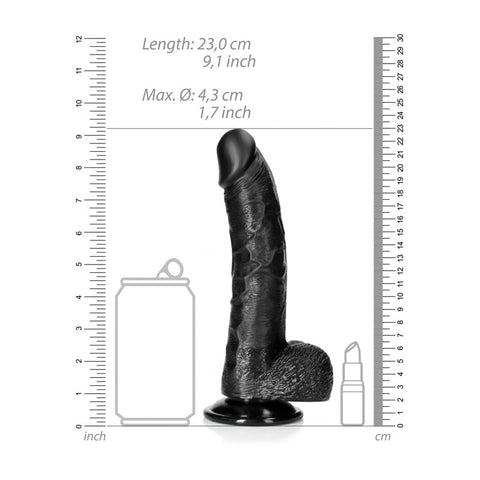 RealRock Realistic Curved Dong with Balls – Firm Dildo DONGS