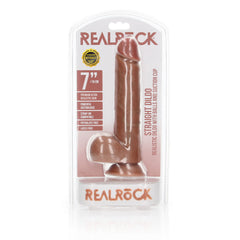 REALROCK Straight Realistic Dildo with Balls - 18 cm - Tan 18 cm (7'') Dong DONGS