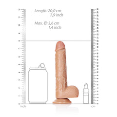 REALROCK Straight Realistic Dildo with Balls - 18 cm - Tan 18 cm (7'') Dong DONGS