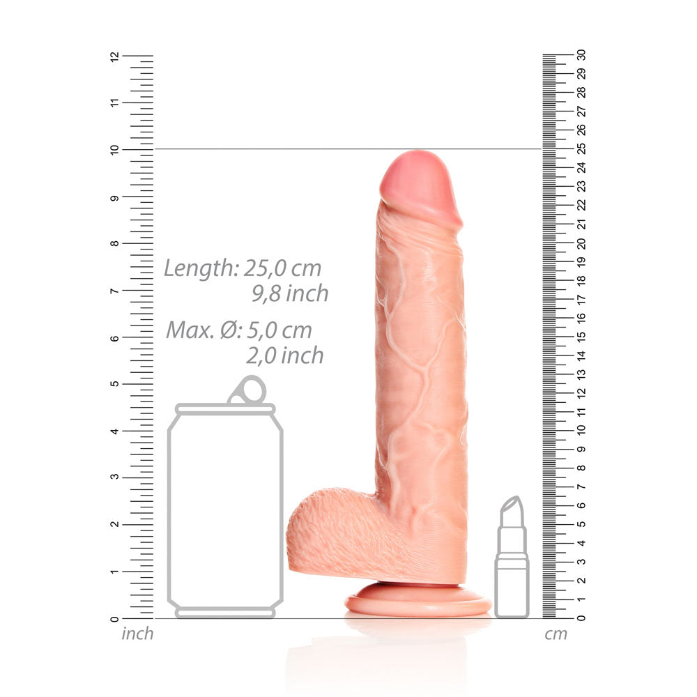 REALROCK 23 cm Straight Realistic Dildo with Balls - 9 Inch Dong DONGS