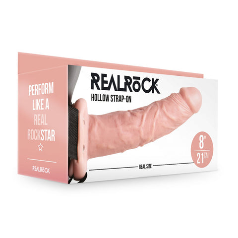 Realrock Hollow Strap-On 20.5 Centimeters Flesh Strap-ons Hollow