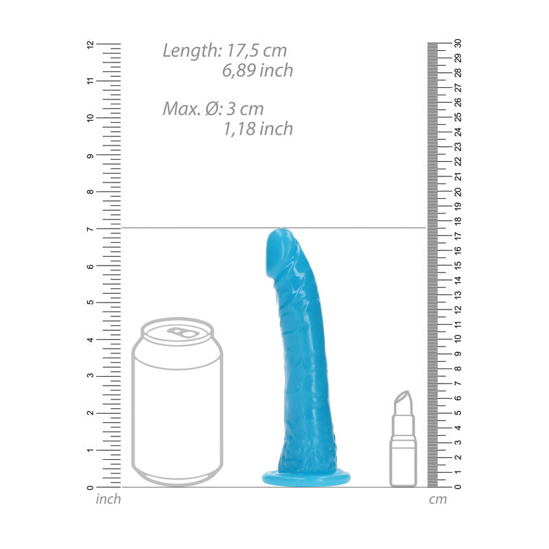 Realrock 15.5cm Slim Glow in the Dark Neon Dong > Dildos > Slim Dildos