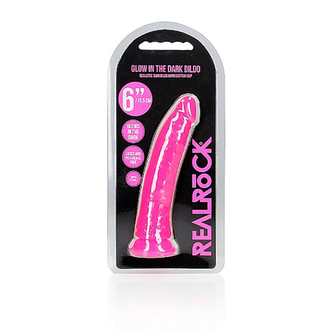 REALROCK 15.5 cm Slim Glow in the Dark Neon - (6'') Dong > Realistic Dildos and Vibes > Slim Dildos
