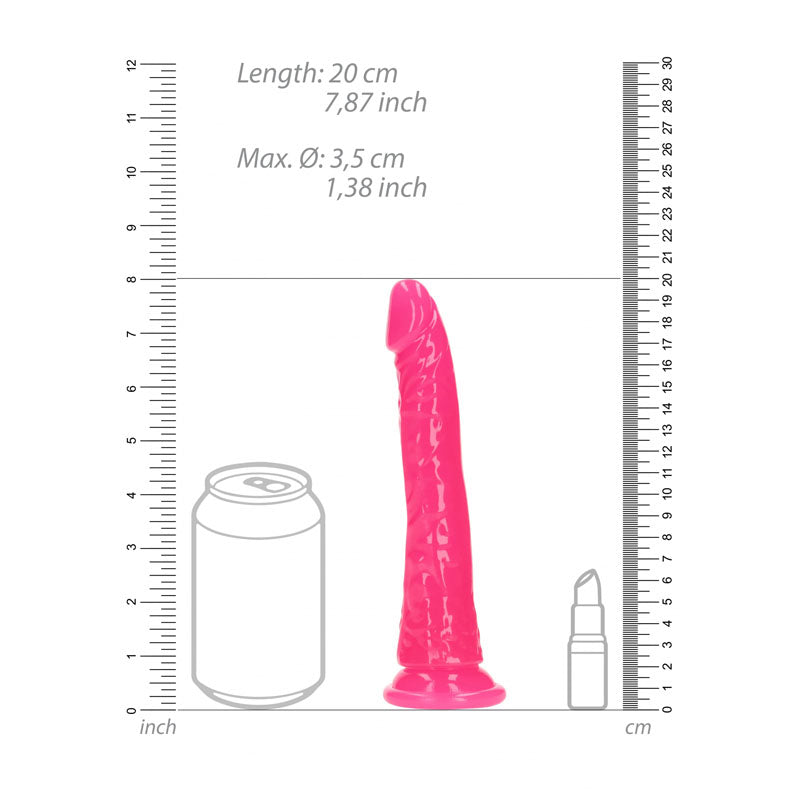 REALROCK 18 cm Slim Glow in the Dark Neon Dong for Ultimate Pleasure DONGS