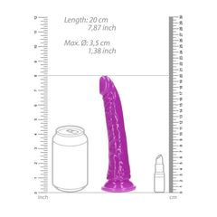 REALROCK 18 cm Slim Glow in the Dark Neon Dong - 7 Inch Pleasure DONGS