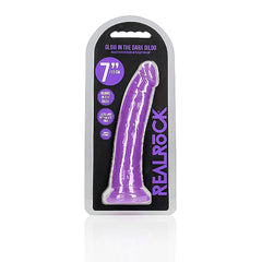 REALROCK 18 cm Slim Glow in the Dark Neon Dong - 7 Inch Pleasure DONGS