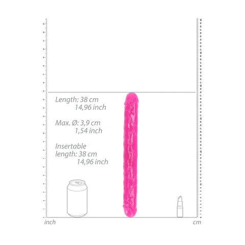 Realrock 38 Centimeter Double Dong Glow in the Dark 15 Inch Adult Toy Double Dongs