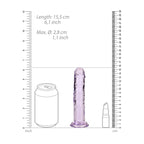 RealRock 15.5 cm Straight Clear Dildo – Transparent 6 Inch Dong > Dildos > Slim Dildos