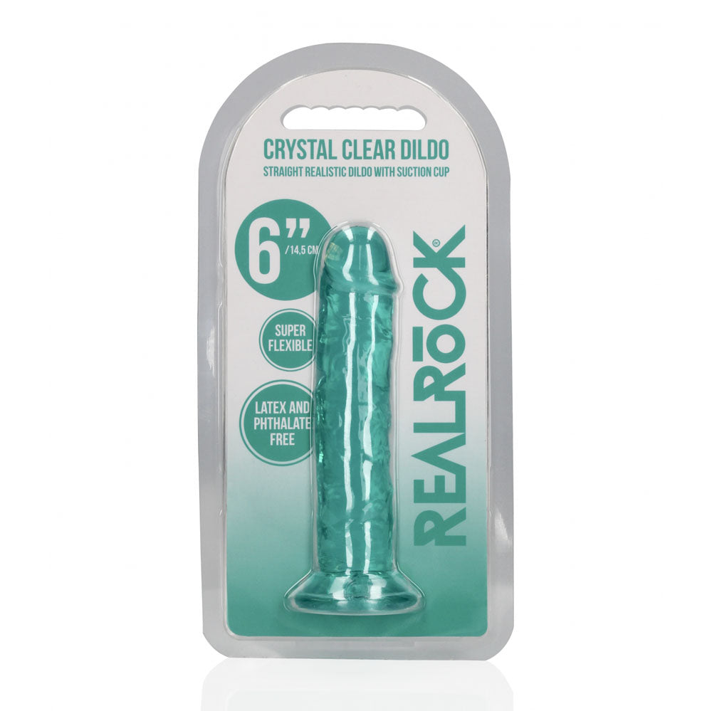 RealRock 15.5 cm Straight Clear Dildo – Transparent 6 Inch Dong > Dildos > Slim Dildos