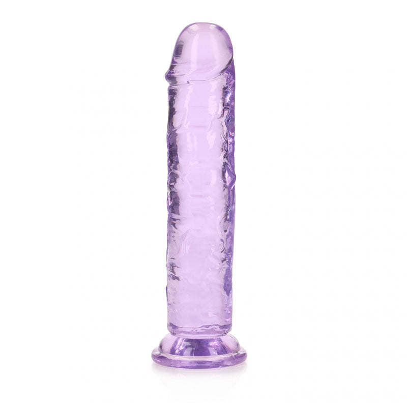 Realrock 18 cm Straight Crystal Clear Dildo 7 Inch Dildo Purple > Dildos > Realistic Dildos