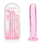 REALROCK 20 cm Straight Crystal Clear Dildo Pink > Dildos > Realistic Dildos