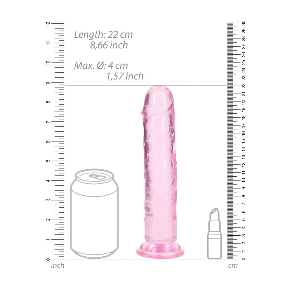 REALROCK 20 cm Straight Crystal Clear Dildo > Dildos > Realistic Dildos