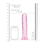 RealRock Crystal Clear Straight Dildo 8 Inch