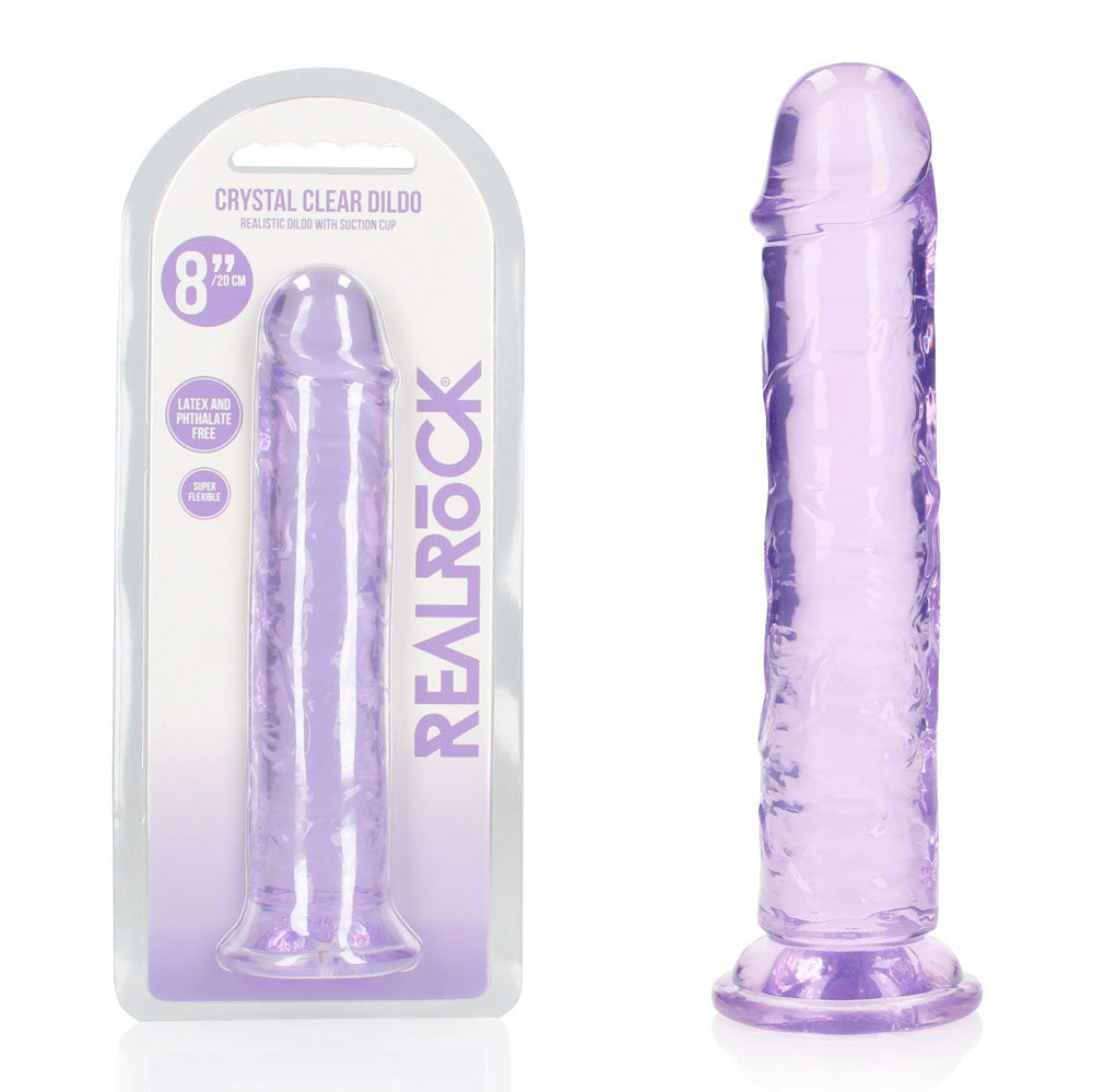 REALROCK 20 cm Straight Dildo – Clear Straight Dildo 20 cm Purple > Dildos > Realistic Dildos