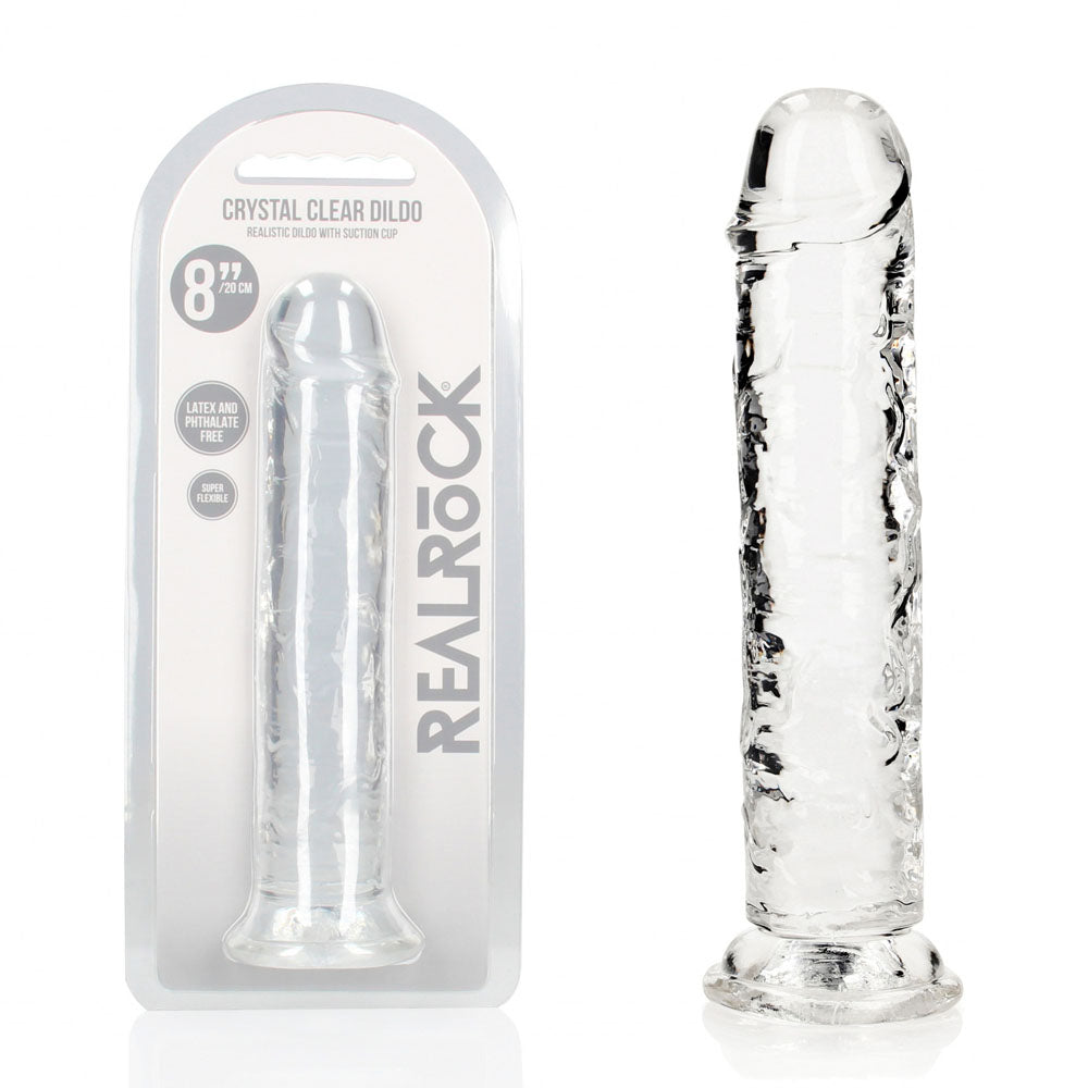 RealRock 20 cm Straight Dildo – Transparent 20 cm Dildo Clear > Dildos > Realistic Dildos