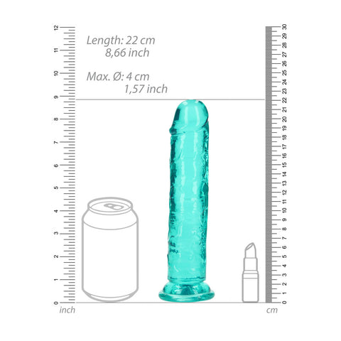 REALROCK 20 cm Straight Dildo – Clear Dildo for Anal and Vaginal Use > Dildos > Realistic Dildos