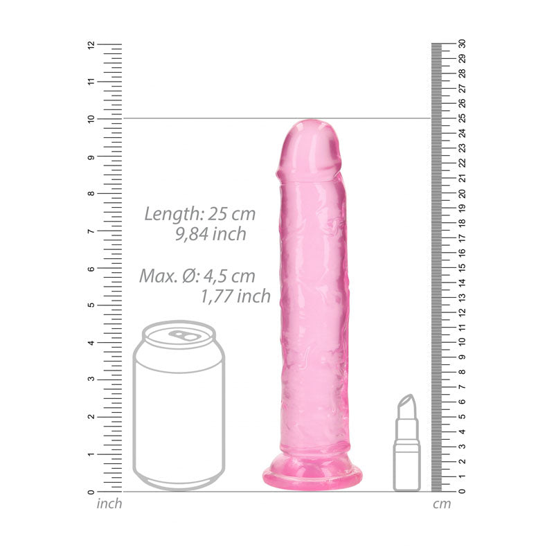 REALROCK Crystal Clear 25 cm Straight Dildo > Dildos > Large Dildos