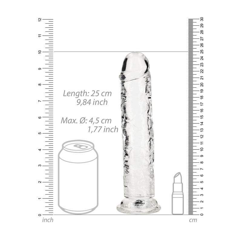 REALROCK Crystal Clear 25 cm Straight Dildo > Dildos > Realistic Dildos