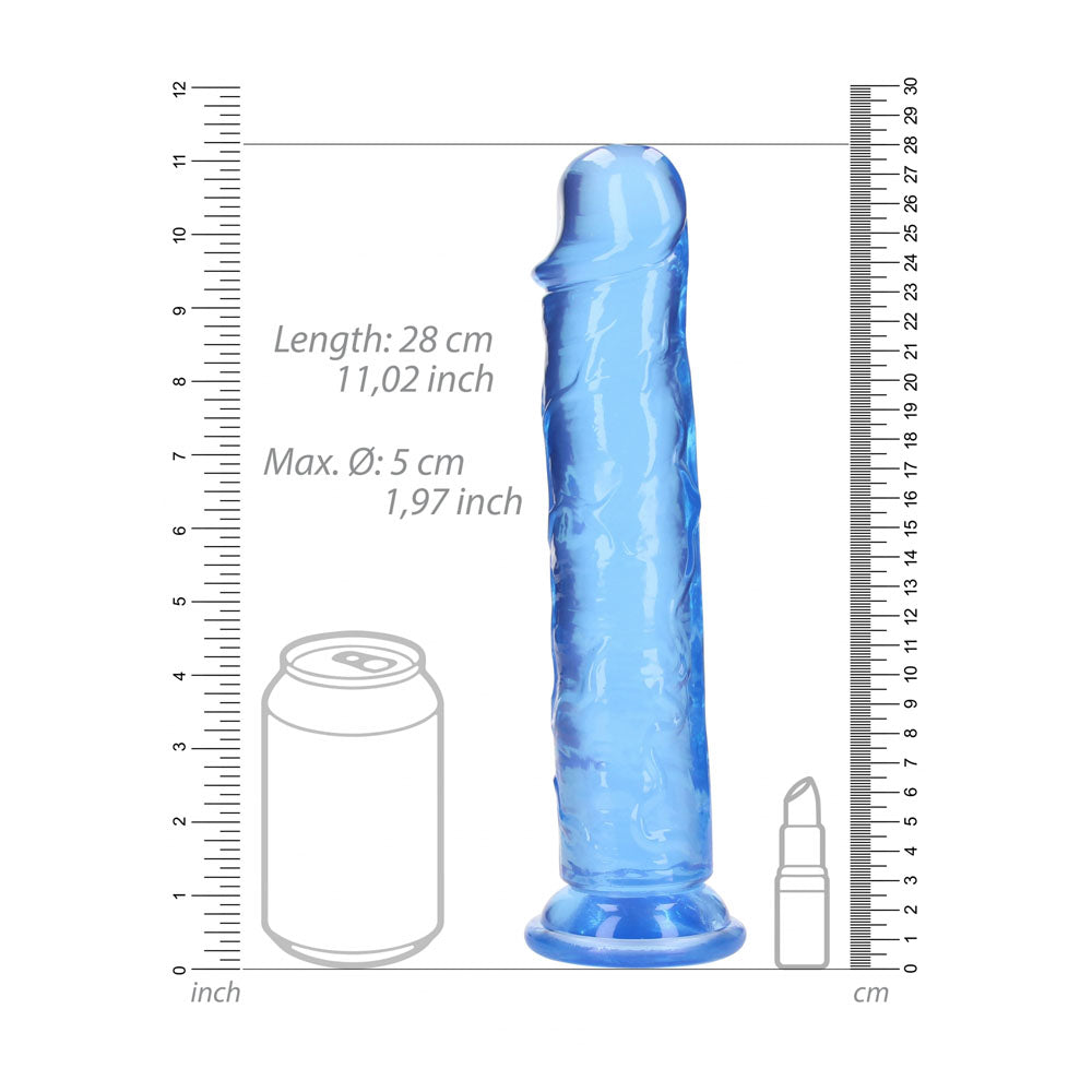 RealRock 28 cm Straight Crystal Clear Dildo – 28 cm Dildo > Dildos > Large Dildos