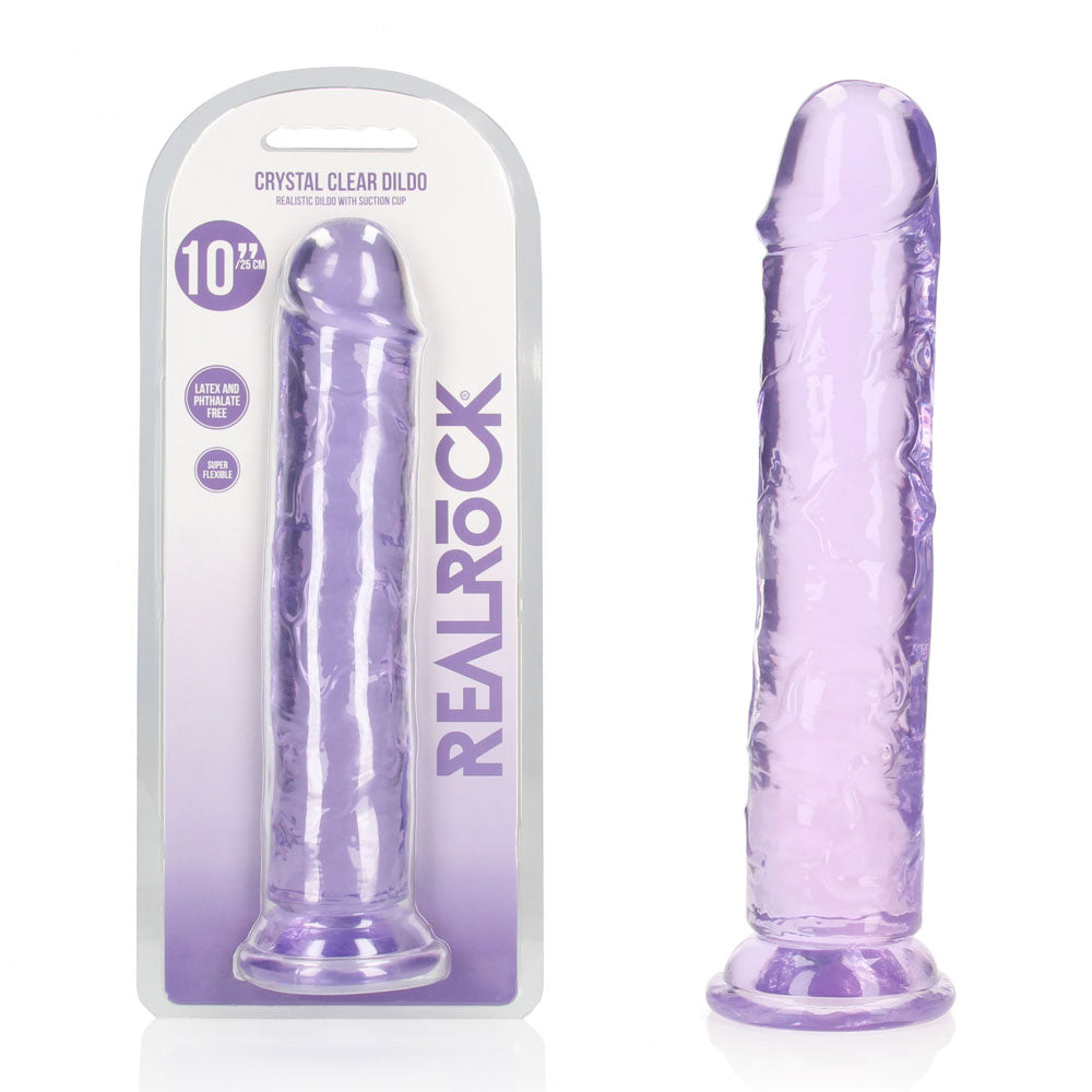 RealRock 28 cm Straight Dildo – Clear 28 cm Dildo Purple > Dildos > Oversized Toys Main image
