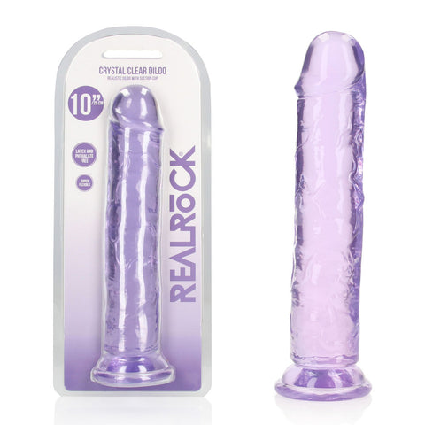 RealRock 28 cm Straight Dildo – Clear 28 cm Dildo Purple > Dildos > Oversized Toys