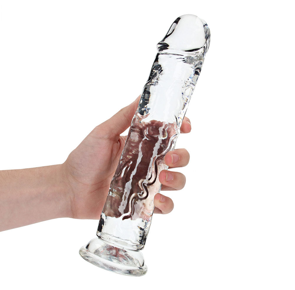 Realrock 28 cm Straight Clear Silicone Dildo Phthalate-Free Non-Porous TPE Adult Toy Secondary image