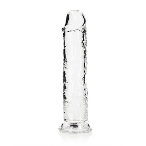 Realrock 28 cm Straight Clear Silicone Dildo Phthalate-Free Non-Porous TPE Adult Toy > Dildos > Large Dildos