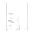 RealRock Crystal Clear Straight Dildo 12.2 Inch