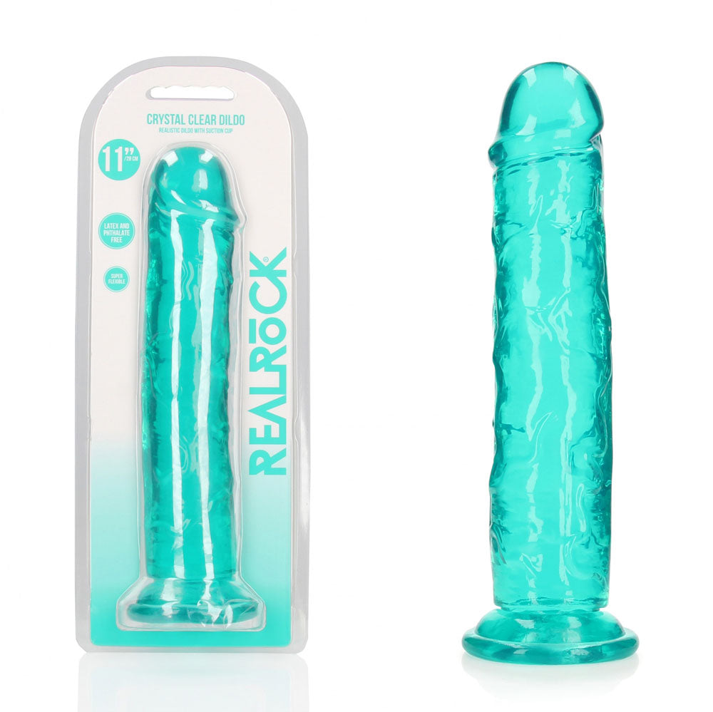 REALROCK 31 cm Straight Dildo – Clear 12 Inch Dildo Turquoise > Dildos > Large Dildos Main image