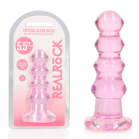 Realrock Curvy 14 cm – Clear Butt Plug Pink > Anal Range > Butt Plugs