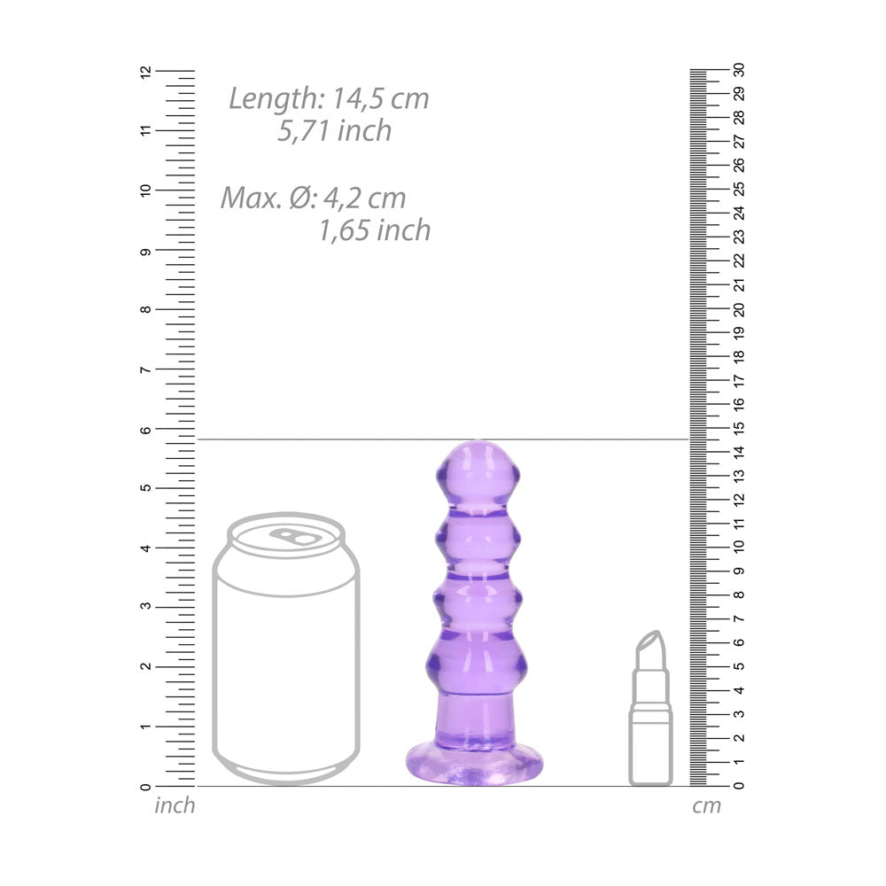 RealRock Curvy 14 cm – Clear 14 cm Butt Plug > Anal Range > Butt Plugs