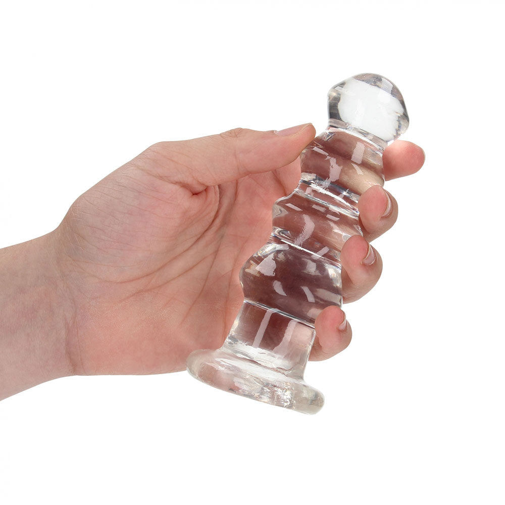 RealRock Curvy Anal Plug – 14 cm Transparent Butt Plug Secondary image