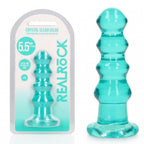 RealRock Curvy 14 cm Butt Plug – Clear Anal Plug Turquoise > Anal Range > Butt Plugs
