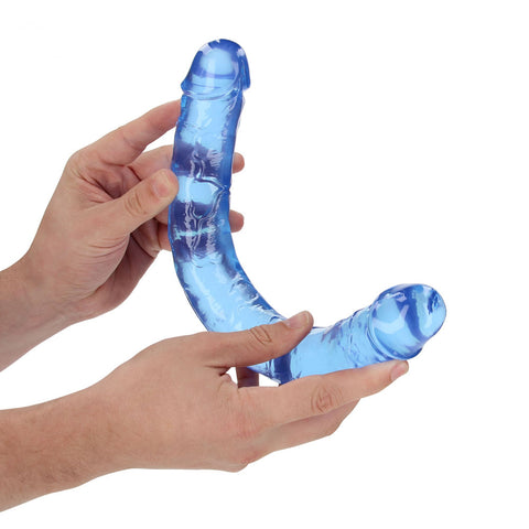 RealRock Double Dong 34 cm Clear Phthalate-Free Latex-Free TPE Double Dildo > Dildos > Double Dildos