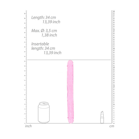 Realrock 34 Centimeter Double Dong Pink 14 Inch Dual Ended Dildo Double Dongs