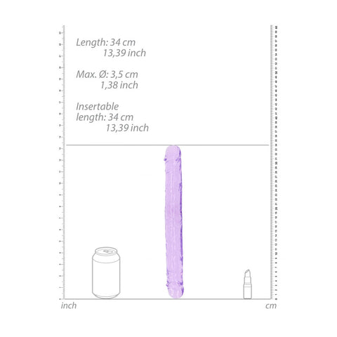Realrock 34 Centimeter Double Dong Purple 14 Inch Adult Sex Toy Double Dongs